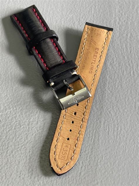 breitling black leather watch strap 435x|replacement Breitling leather watch strap.